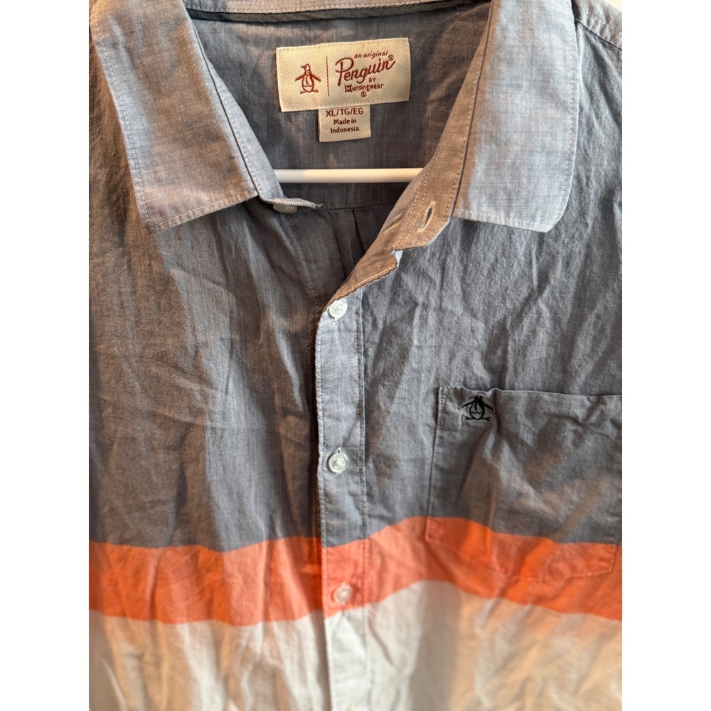 Original Penguin Men's Short Sleeve Button Up Shirt XL